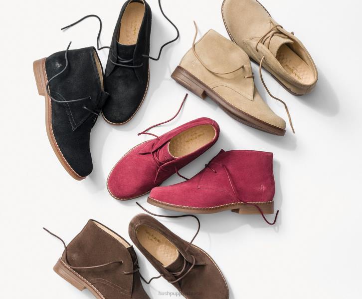 camurça preta ousada Mazin Cayto Chukka mulheres Hush Puppies bota ZZ6R151