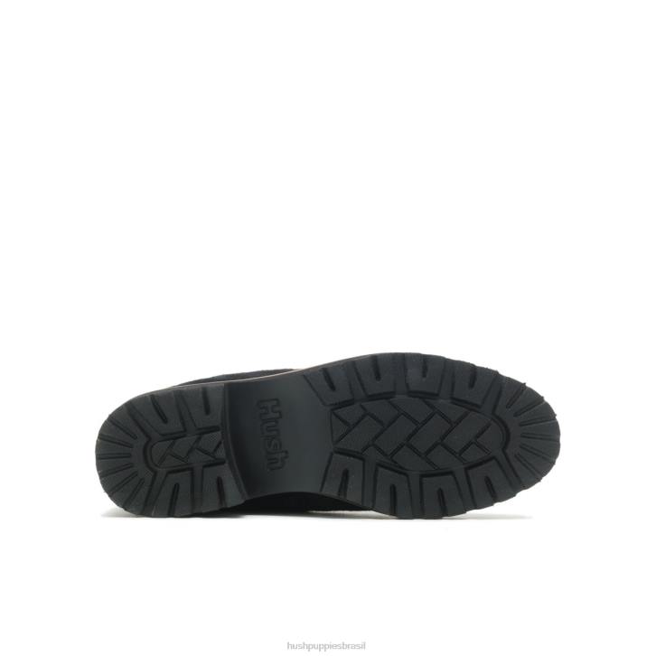 camurça preta ousada bota de renda amelia mulheres Hush Puppies bota ZZ6R175