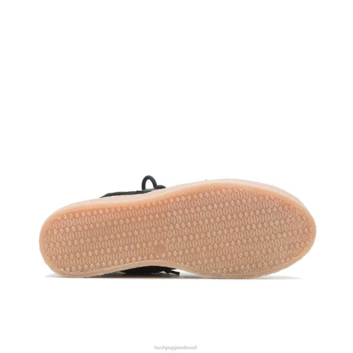 camurça preta ousada bota de renda chukka bridget mulheres Hush Puppies bota ZZ6R178