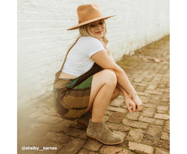 camurça verde-oliva sienna shootie mulheres Hush Puppies bota ZZ6R187