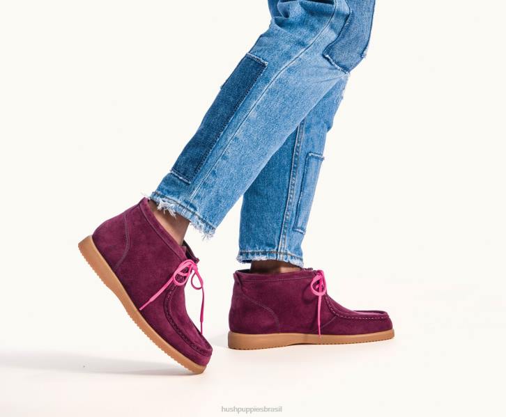 camurça vinho ponte unissex 2 mulheres Hush Puppies bota ZZ6R193