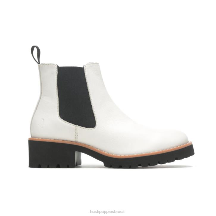 couro creme de baunilha bota amelia chelsea mulheres Hush Puppies bota ZZ6R160