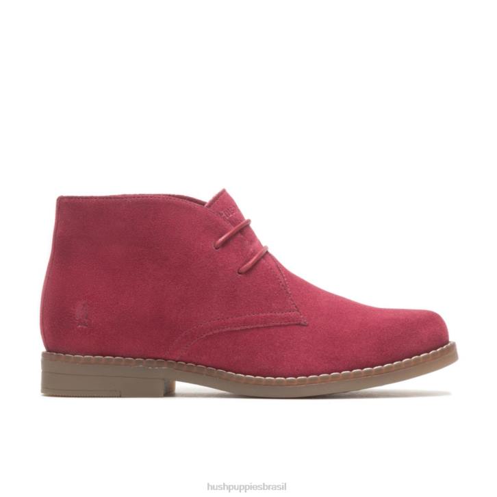 ruibarbo camurça vermelha Mazin Cayto Chukka mulheres Hush Puppies bota ZZ6R171