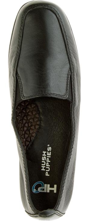 couro preto paraíso mulheres Hush Puppies sapatos casuais ZZ6R226