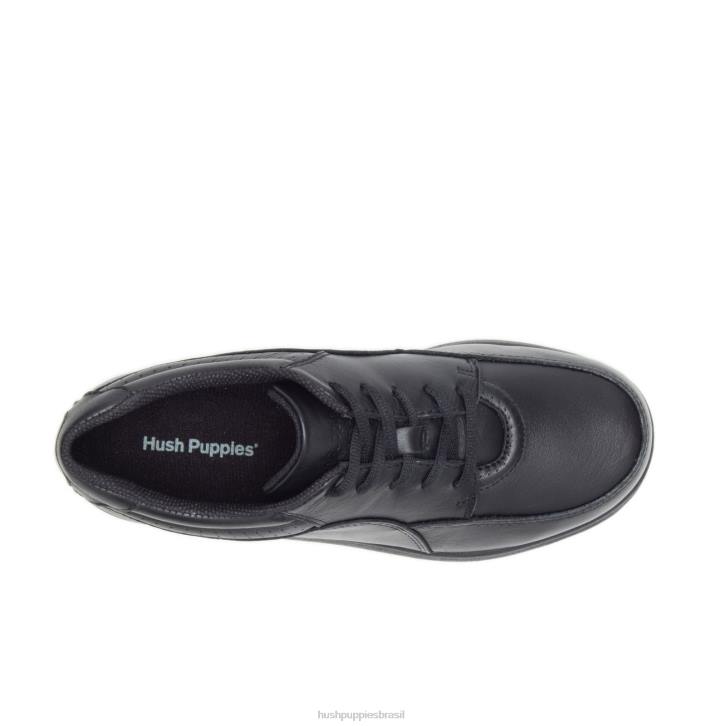 couro preto power walker mulheres Hush Puppies sapatos casuais ZZ6R232