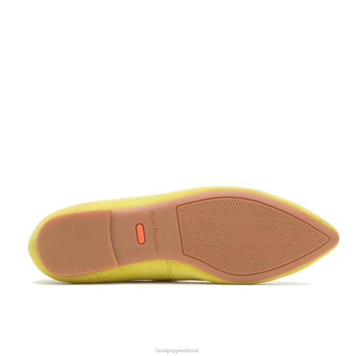 camurça amarelo sol sapatilha sadie com borlas mulheres Hush Puppies escorregar em ZZ6R99