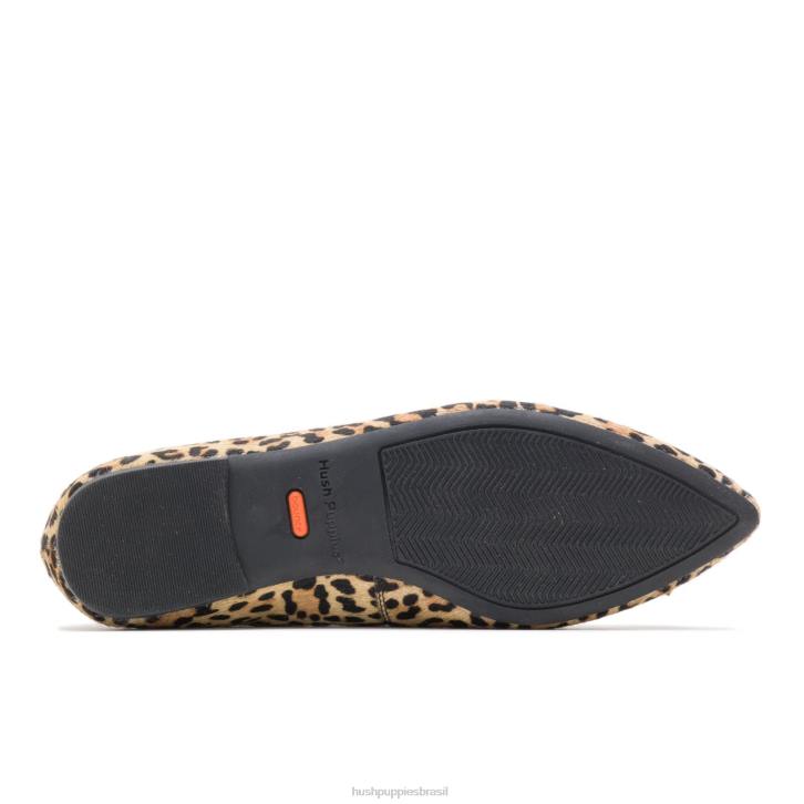 pelo de leopardo sapatilha sadie com borlas mulheres Hush Puppies escorregar em ZZ6R97