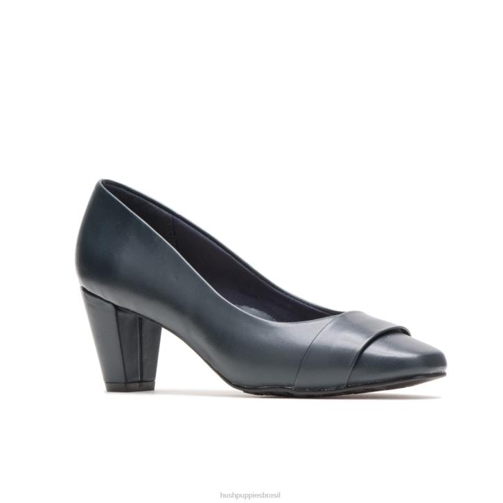 couro marinho mabry mulheres Hush Puppies estilo suave ZZ6R218