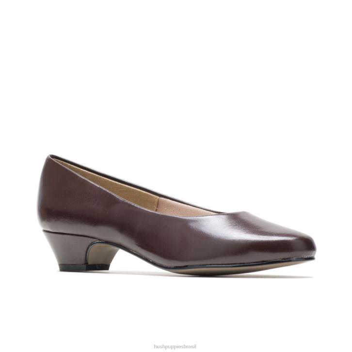 elegância marrom escuro anjo ii mulheres Hush Puppies estilo suave ZZ6R209