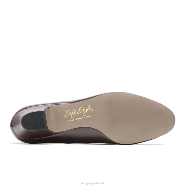 elegância marrom escuro anjo ii mulheres Hush Puppies estilo suave ZZ6R209