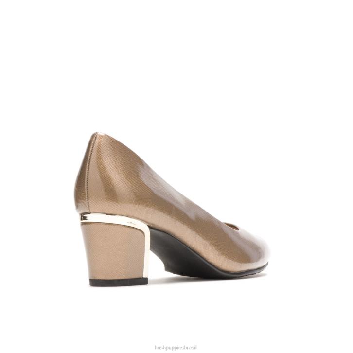 patente de escotilha de ouro/salto de ouro reitora mulheres Hush Puppies estilo suave ZZ6R211