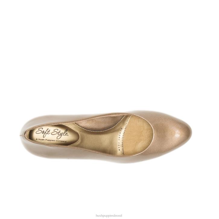 patente de escotilha de ouro/salto de ouro reitora mulheres Hush Puppies estilo suave ZZ6R211