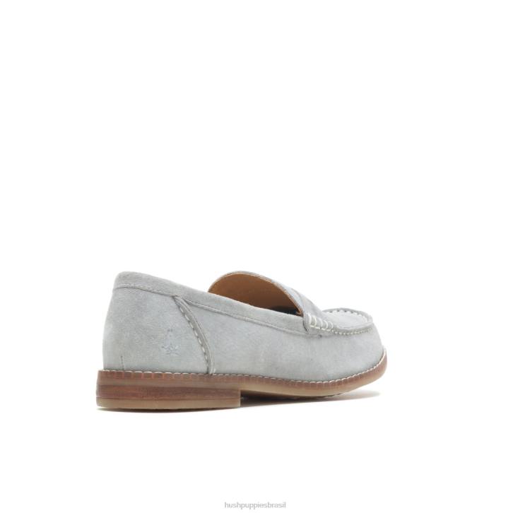 camurça cinza geada mocassim carriça mulheres Hush Puppies mocassim ZZ6R43