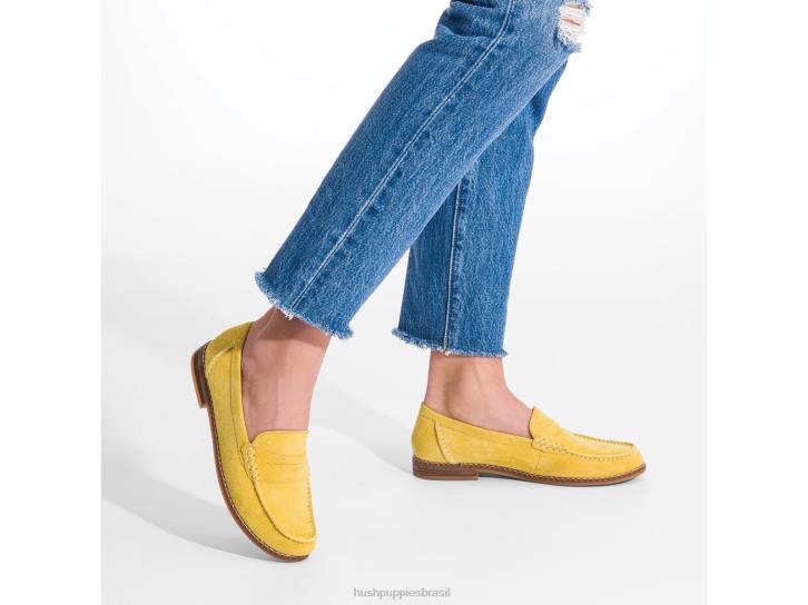 camurça cinza geada mocassim carriça mulheres Hush Puppies mocassim ZZ6R43