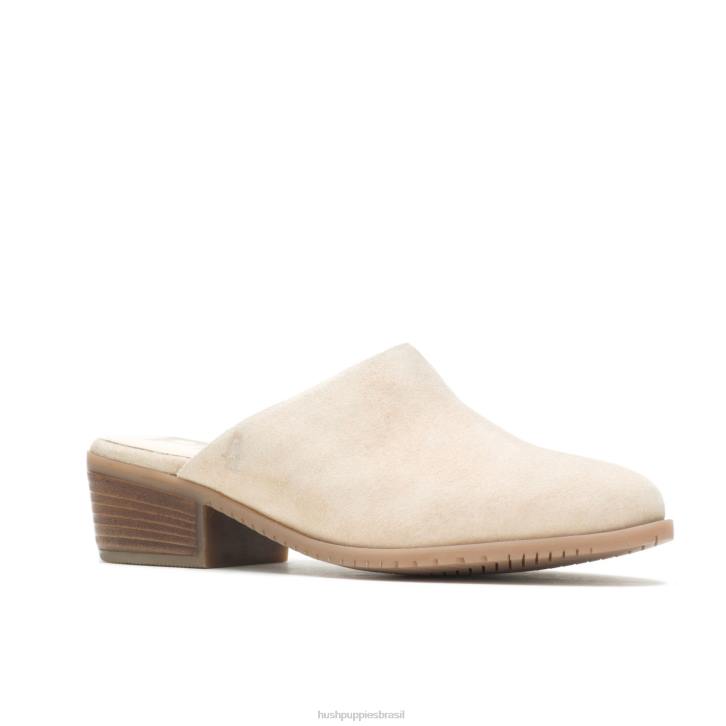 camurça de areia macia mula siena mulheres Hush Puppies salto ZZ6R93