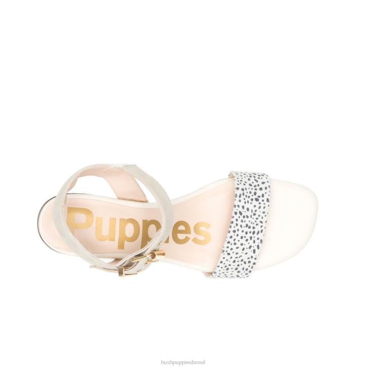 nobuck leopardo da neve sandália leila meia tira mulheres Hush Puppies salto ZZ6R31