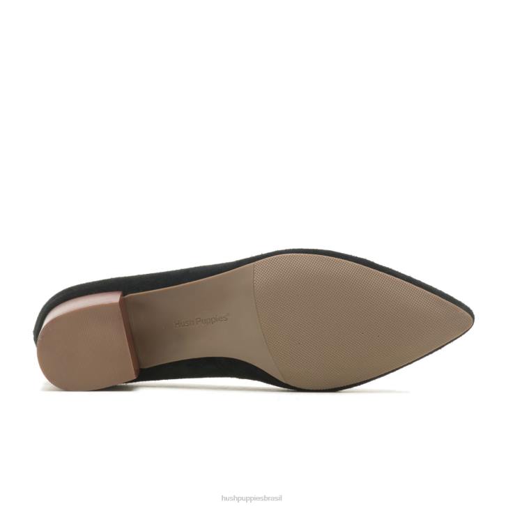 nubuck preto ousado bomba de sofi mulheres Hush Puppies salto ZZ6R105