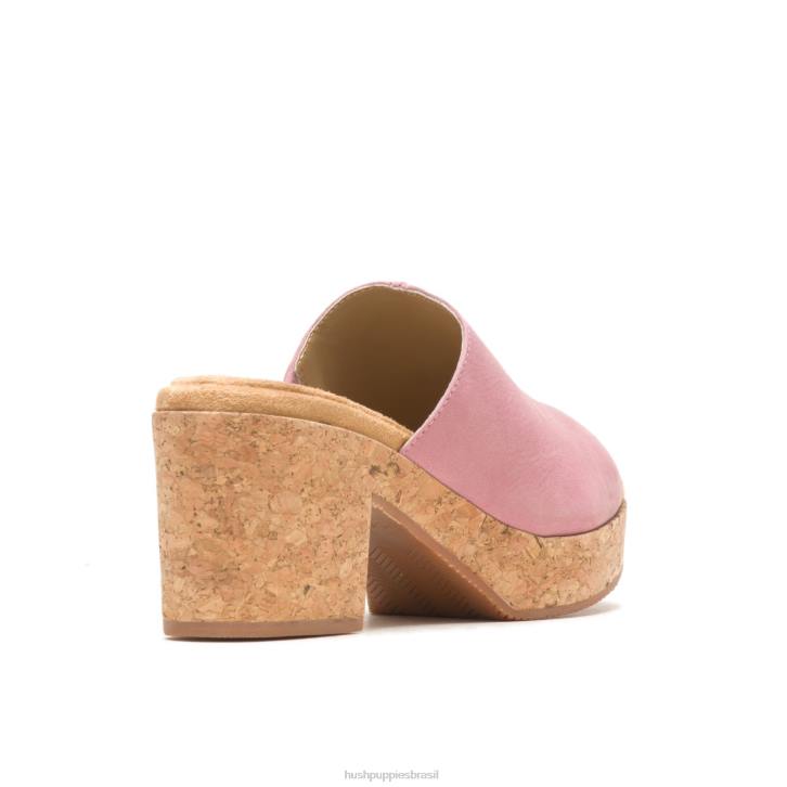 nubuck rosa legal slide de papoula mulheres Hush Puppies salto ZZ6R5