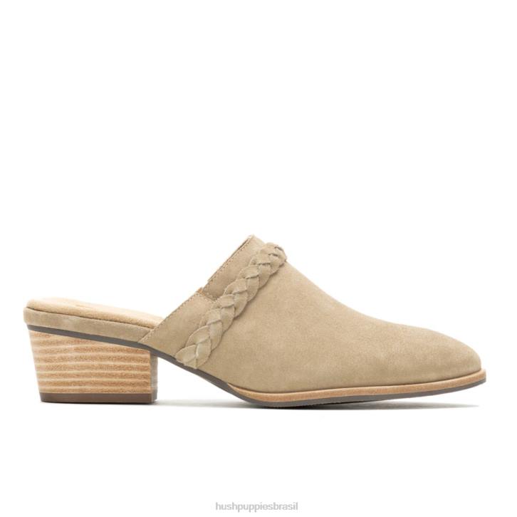 taupe mule trança serra mulheres Hush Puppies salto ZZ6R102