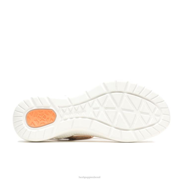couro bronzeado do deserto sandália biqueira respirada mulheres Hush Puppies sandália ZZ6R37