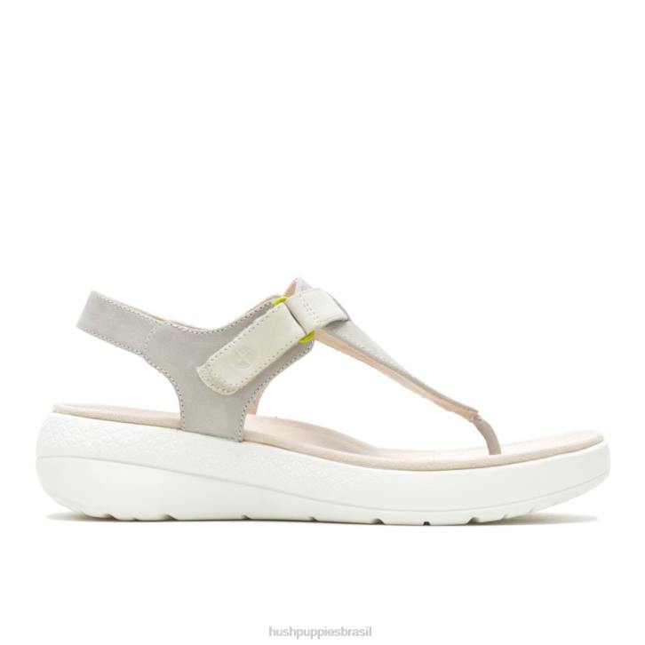 nobuck cinza legal sandália biqueira respirada mulheres Hush Puppies sandália ZZ6R36