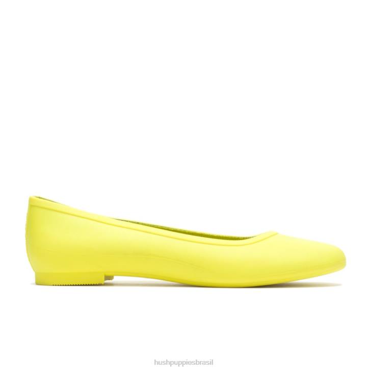 amarelo elétrico brite pops flat mulheres Hush Puppies sapatos rasos ZZ6R88