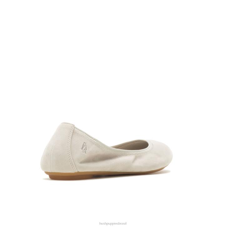 camurça cinza suave balé casto plano 2 mulheres Hush Puppies balé plano ZZ6R83
