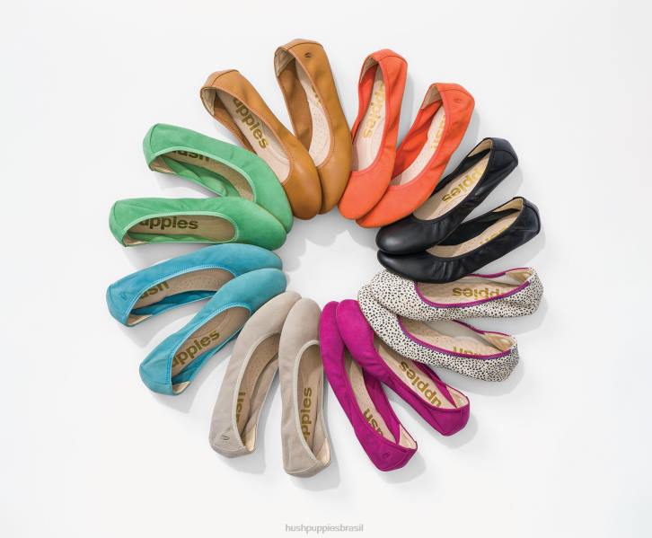 camurça leopardo da neve balé casto plano 2 mulheres Hush Puppies balé plano ZZ6R82