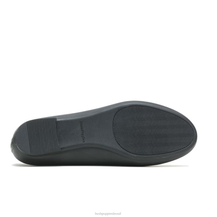 preto brite pops flat mulheres Hush Puppies sapatos rasos ZZ6R86