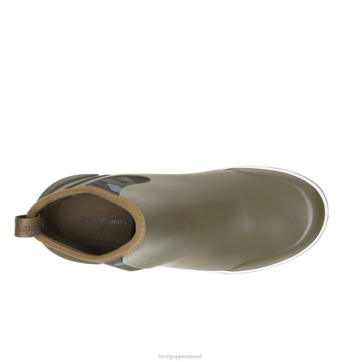 azeitona camuflada sapatilha de chuva mulheres Hush Puppies tênis ZZ6R147