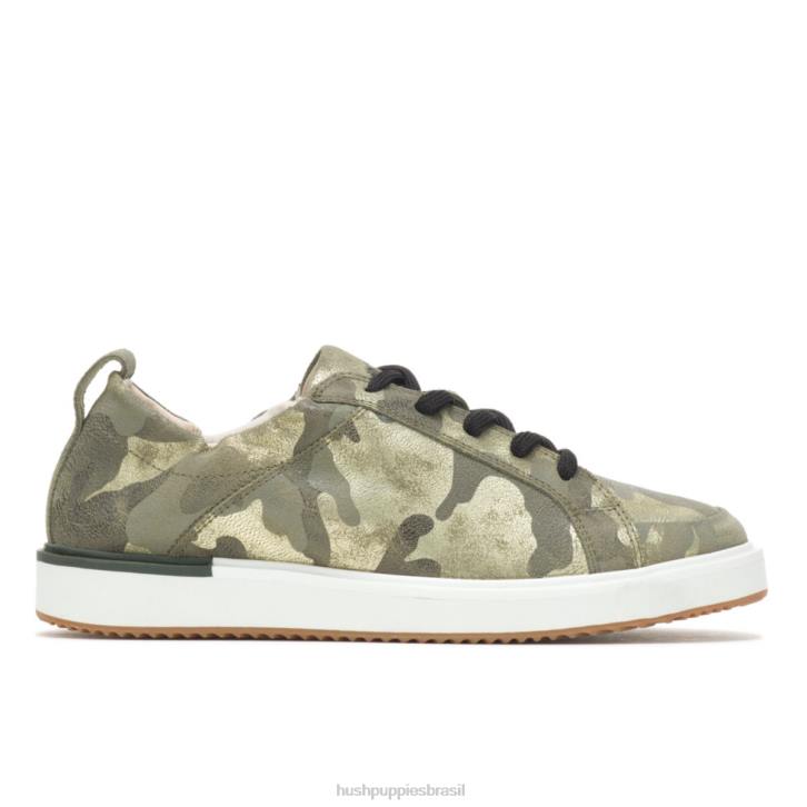 camuflagem camurça metálica tênis ryann mulheres Hush Puppies tênis ZZ6R138