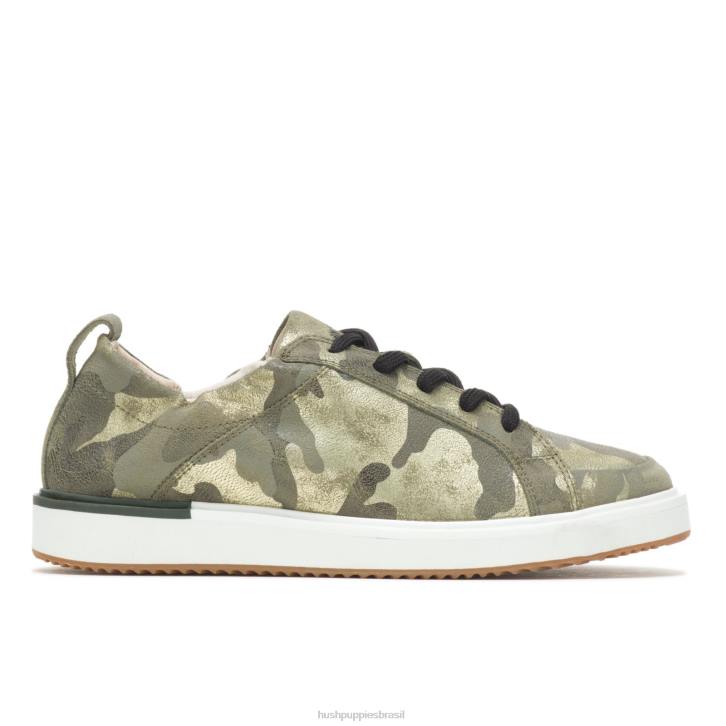 camuflagem camurça metálica tênis ryann mulheres Hush Puppies tênis ZZ6R138