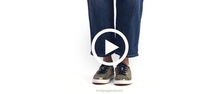 camuflagem camurça metálica tênis ryann mulheres Hush Puppies tênis ZZ6R138