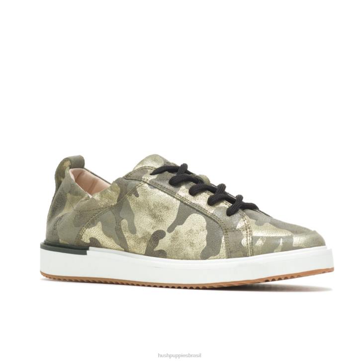 camuflagem camurça metálica tênis ryann mulheres Hush Puppies tênis ZZ6R138
