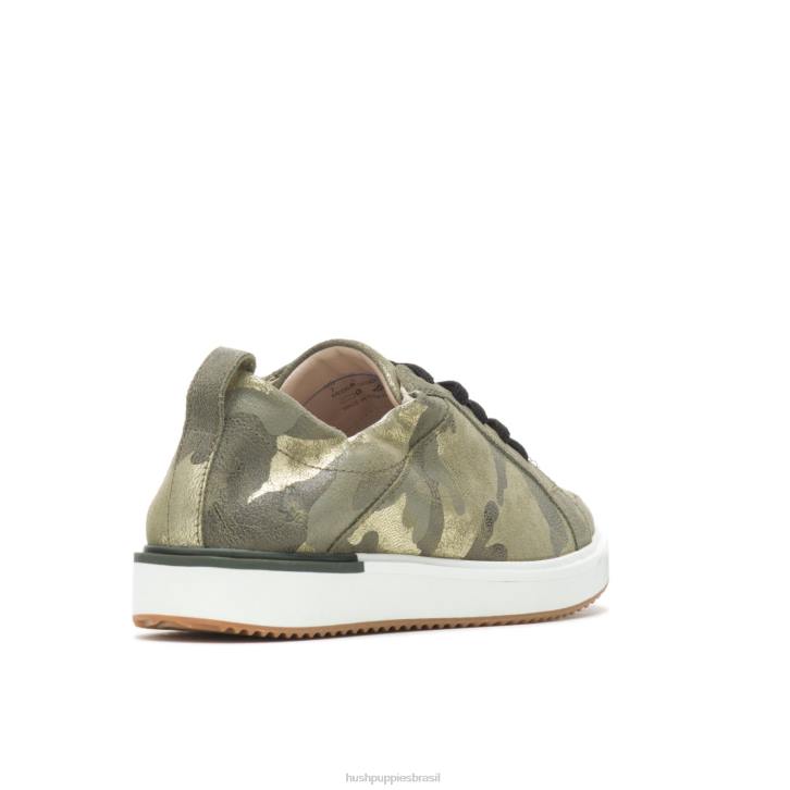 camuflagem camurça metálica tênis ryann mulheres Hush Puppies tênis ZZ6R138