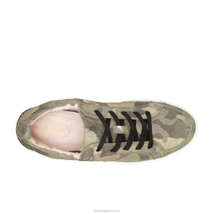 camuflagem camurça metálica tênis ryann mulheres Hush Puppies tênis ZZ6R138