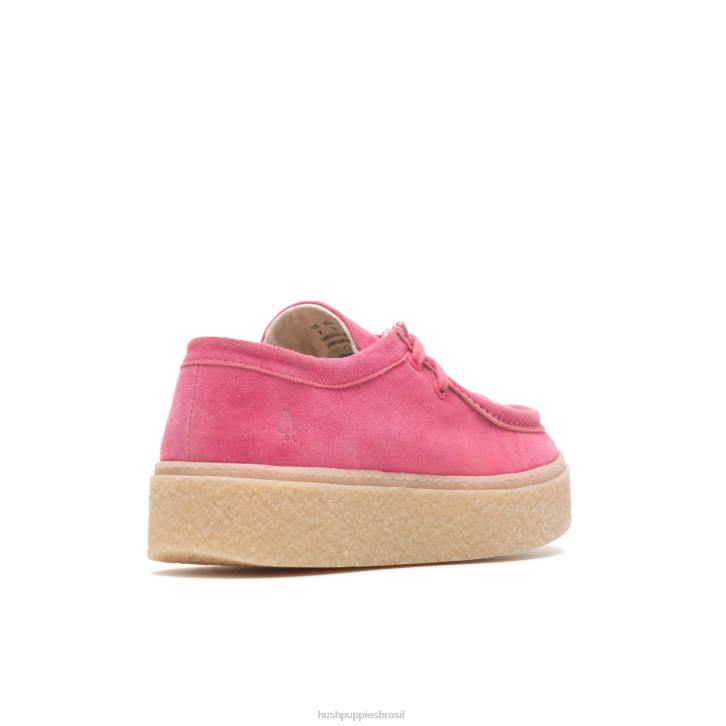 camurça limonada rosa ponte mulheres Hush Puppies tênis ZZ6R137