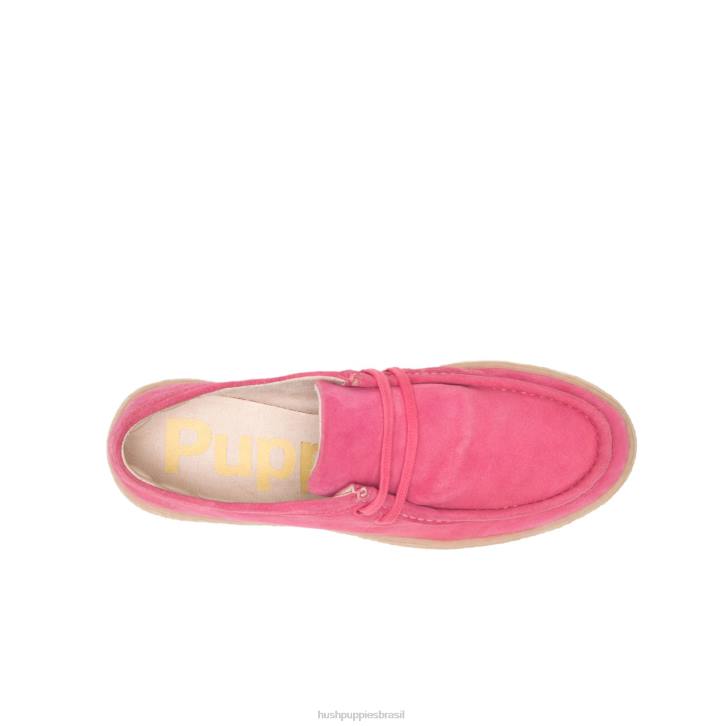 camurça limonada rosa ponte mulheres Hush Puppies tênis ZZ6R137