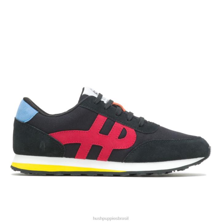camurça preta/multi tênis seventy8 mulheres Hush Puppies tênis ZZ6R116