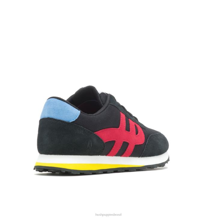 camurça preta/multi tênis seventy8 mulheres Hush Puppies tênis ZZ6R116