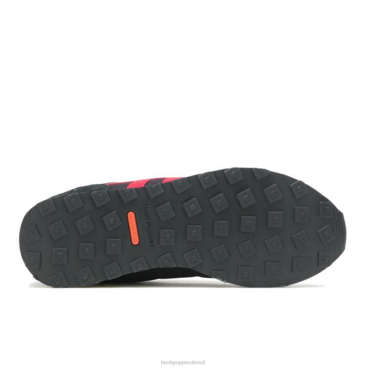 camurça preta/multi tênis seventy8 mulheres Hush Puppies tênis ZZ6R116