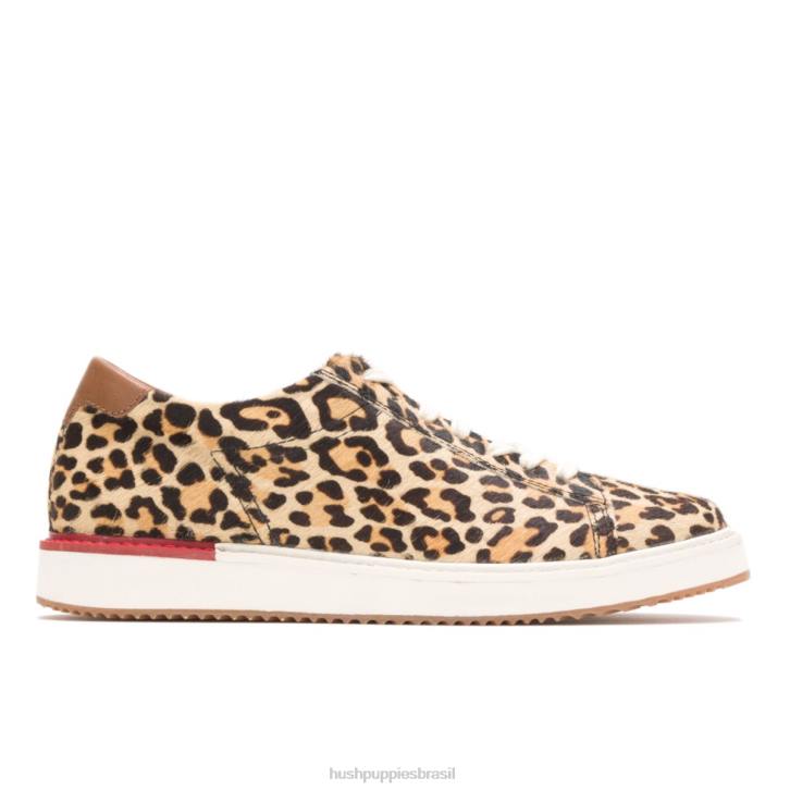 pelo de leopardo sapatilha sabine mulheres Hush Puppies tênis ZZ6R142