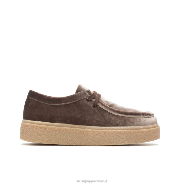 veludo marrom escuro ponte mulheres Hush Puppies tênis ZZ6R135