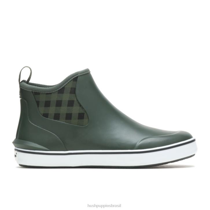 xadrez de búfalo verde sapatilha de chuva mulheres Hush Puppies tênis ZZ6R148